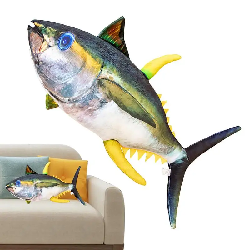 

Мягкая кукла-животное тунца, мягкая игрушка-животное, имитация рыбы, плюшевая подушка, удобные мягкие игрушки, полипропилен, хлопок, для сна