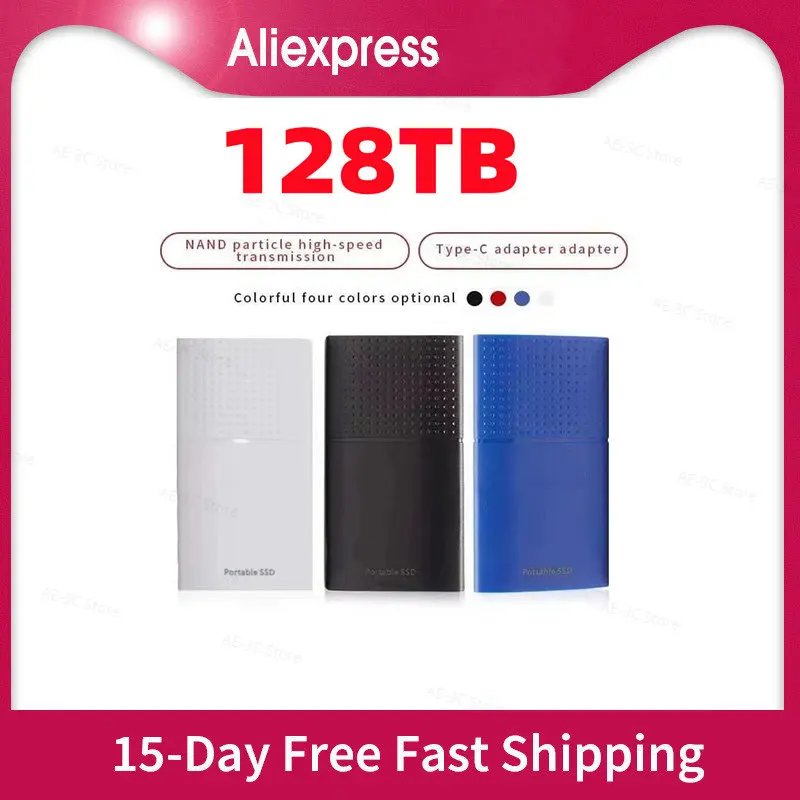 

2023 100% original high-speed 128TB 64TB 18TB SSD 4TB 2TB portable hard disk USB3.0 interface mobile hard disk for notebook PC