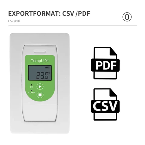 USB-регистратор данных о температуре TempU03 TempU04 32000-точечный PDF-отчет регистратор данных о температуре и влажности для хранения холодной цепи
