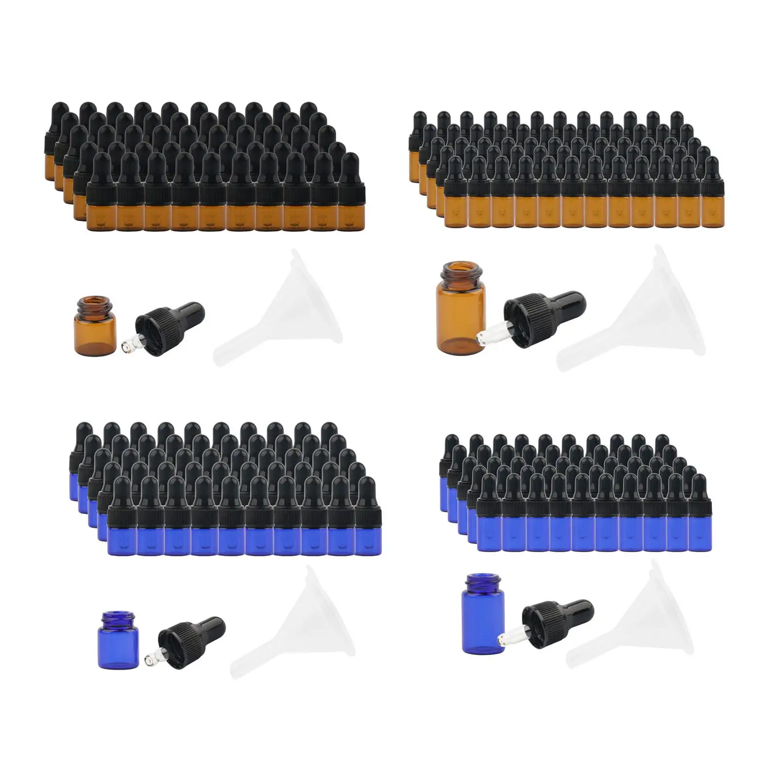 

50Pcs Essential Oil Bottles, Glass Dropping Bottles, Small Refillable Empty Storage Travel