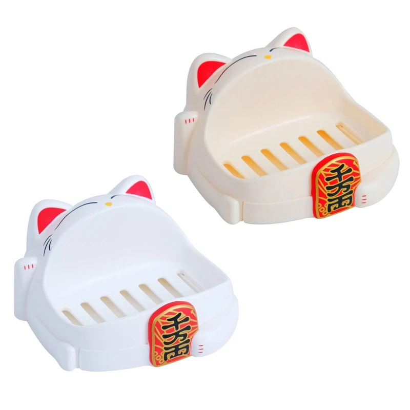 

Мультяшная мыльница, милый Настенный Чехол для мыла для душа, ванной комнаты, портативный поднос для мыла