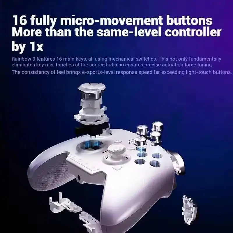 Фото Беспроводные игровые контроллеры BIGBIGWON Rainbow3 с Bluetooth, аккумулятором на 1000 мАч, аудиоинтерфейсом 3,5 мм для ПК и Switch №1