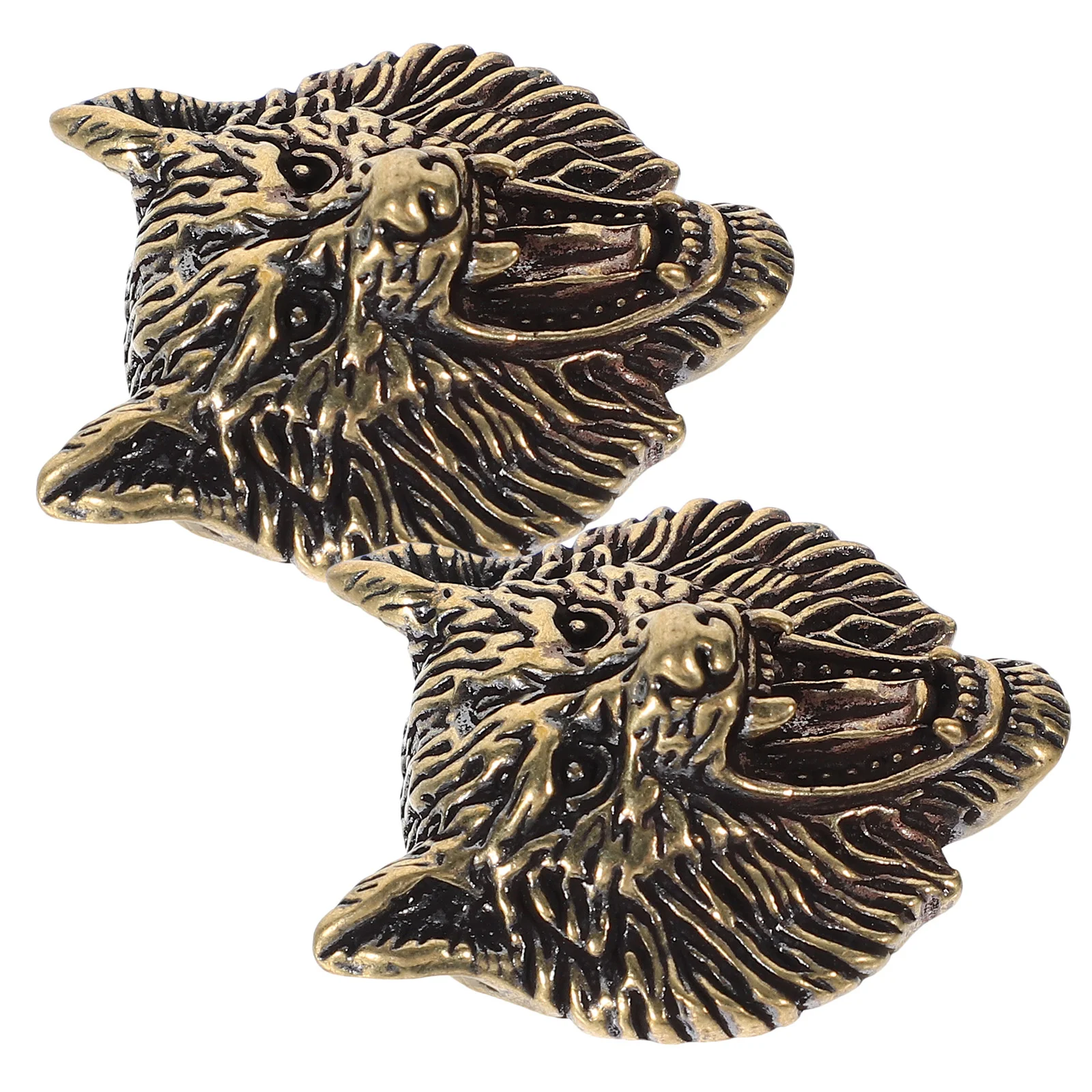 2 шт. глиняное офисное ожерелье аксессуары голова волка кончо латунь украшение