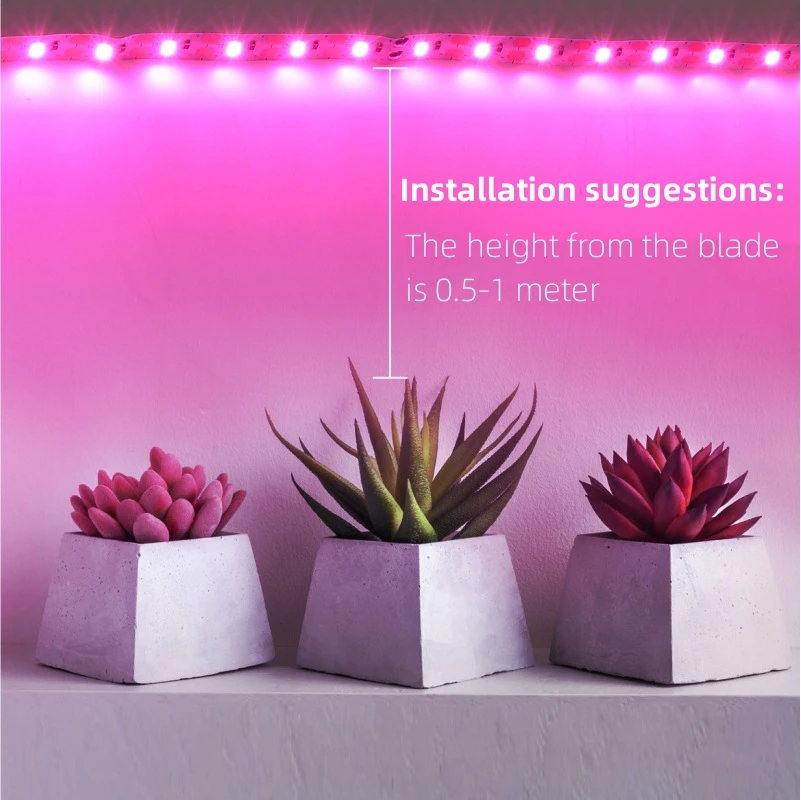 Фотолампа Полного Спектра 12 В Для Роста Растений Со Шнуром 5 М 300 Светодиодов 5050 Smd