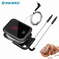 inkbird ibt 2x bluetooth compatible culinary thermometers food temperature data logger with 2 temp sensors for oven grill smoker