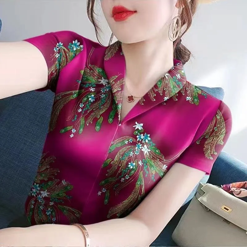 Женская футболка с коротким рукавом Голубая универсальная Футболка большого