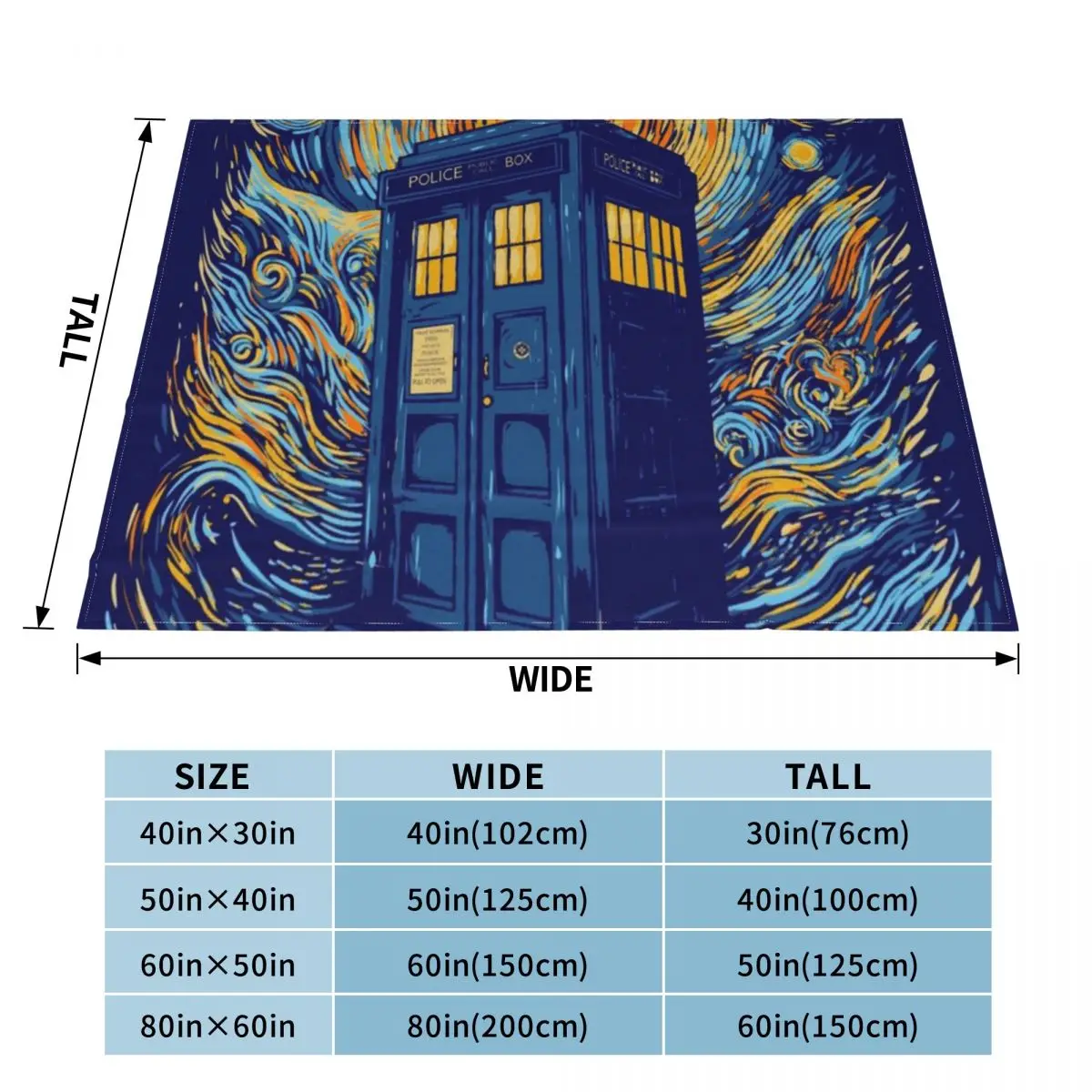 Ультрамягкое одеяло из микрофлиса Starry Blue Box
