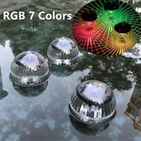 New RGB 7 Colors Floating Pond Swimming Pool Lights Solar Light Outdoor IP67 Waterproof Night Lamp Lawn Courtyard Lamp 3#
