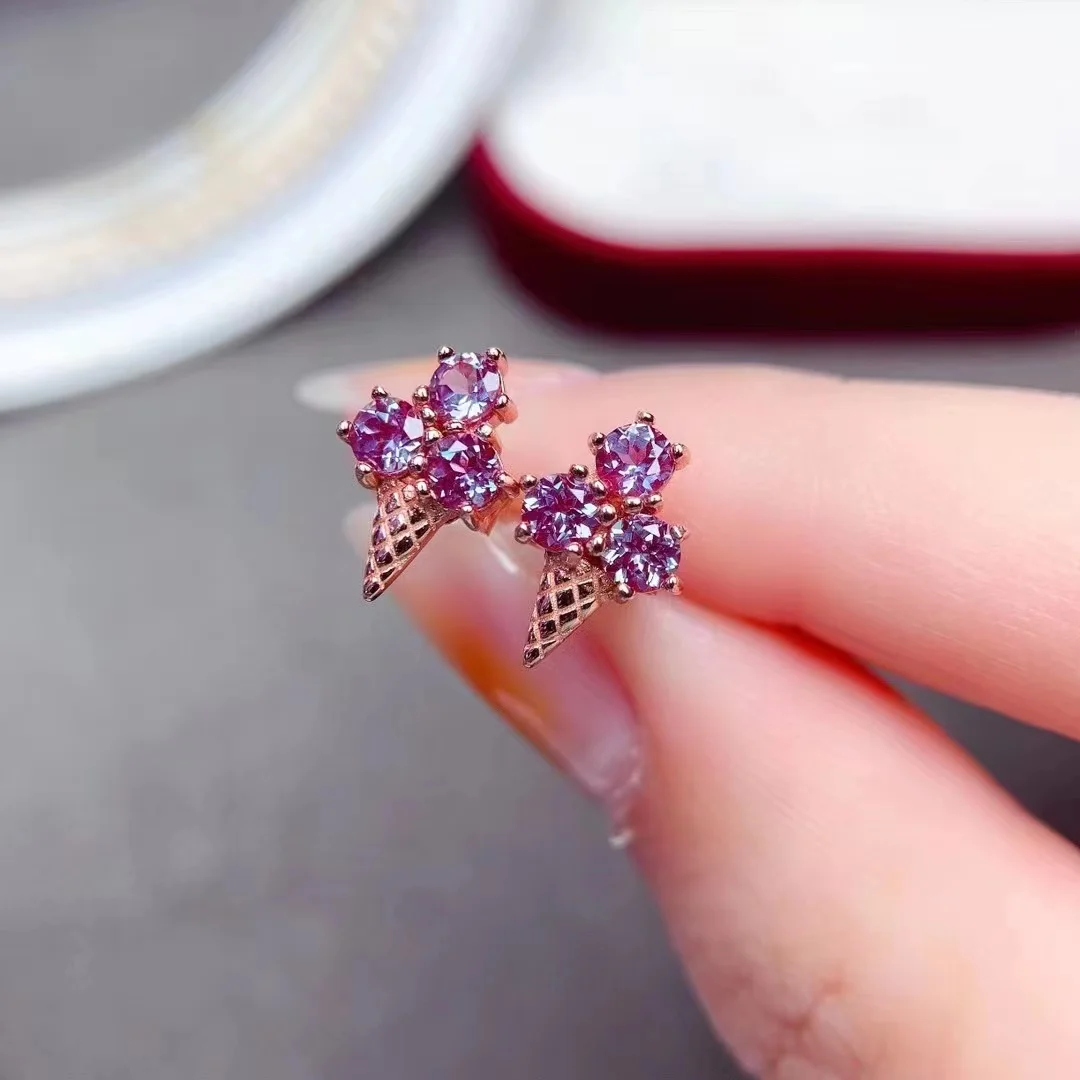 

Серьги из серебра 925 пробы в форме мороженого, 3 х3 мм