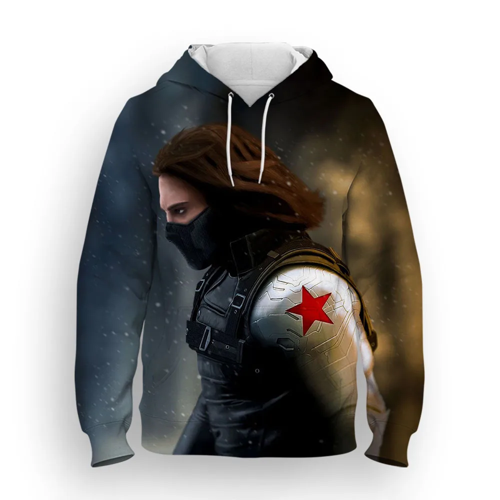 

Bucky Barnes 3D Printed Men's Disney Hooded Men's Casual Sweater Fashion Men's Spring Autumn Pullover