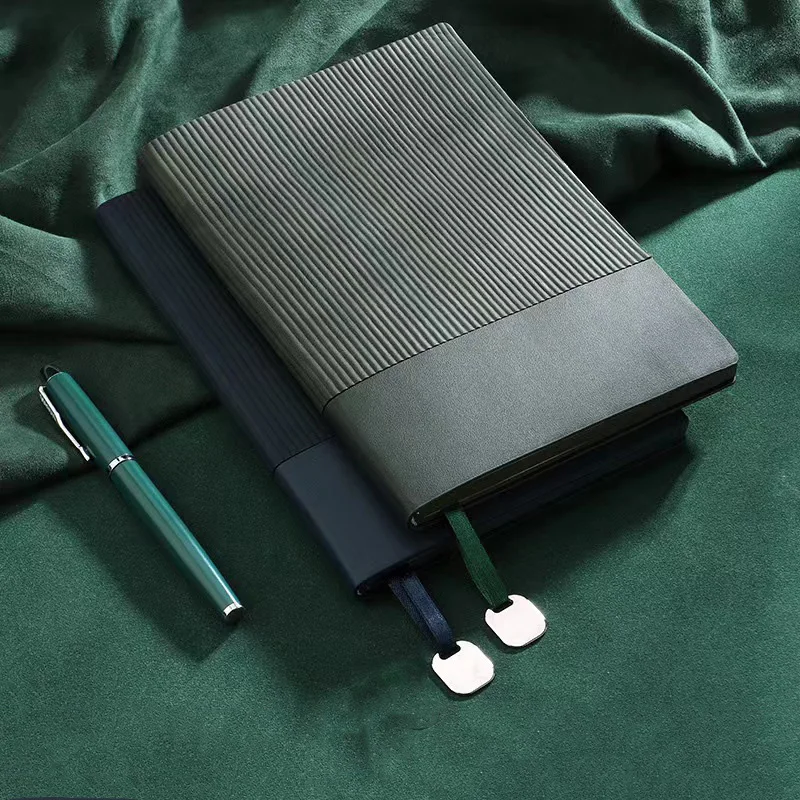 A5 Business Soft Leather Notebook Work Notebook Diary Book Office Premium Meeting Notes Leather Notebook