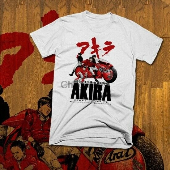 Аниме футболка Akira Neo Токио Kanji Explosion Japanese new tee в стиле ретро |