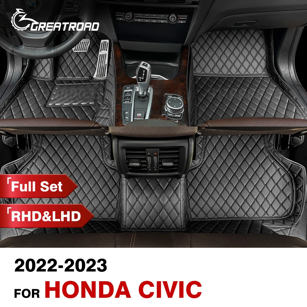 Автомобильные коврики для Honda Civic 2022 2023 индивидуальные автомобильные подставки