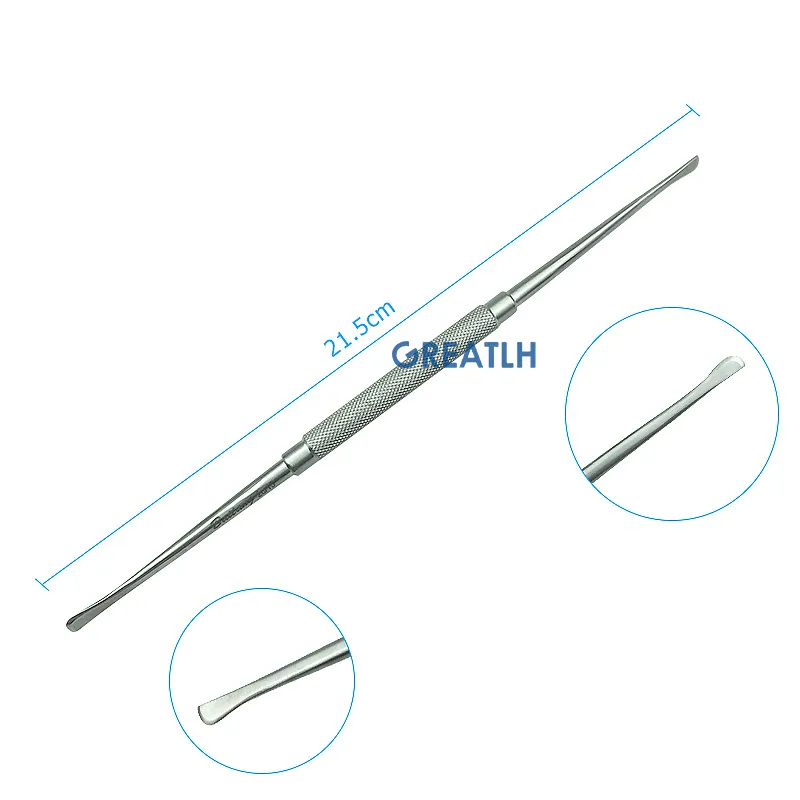 

1pcs Nose Shaping D-type Knife Stainless Steel Double End Piece Spade Single Double Head Veterinary Shaping Beauty Instruments