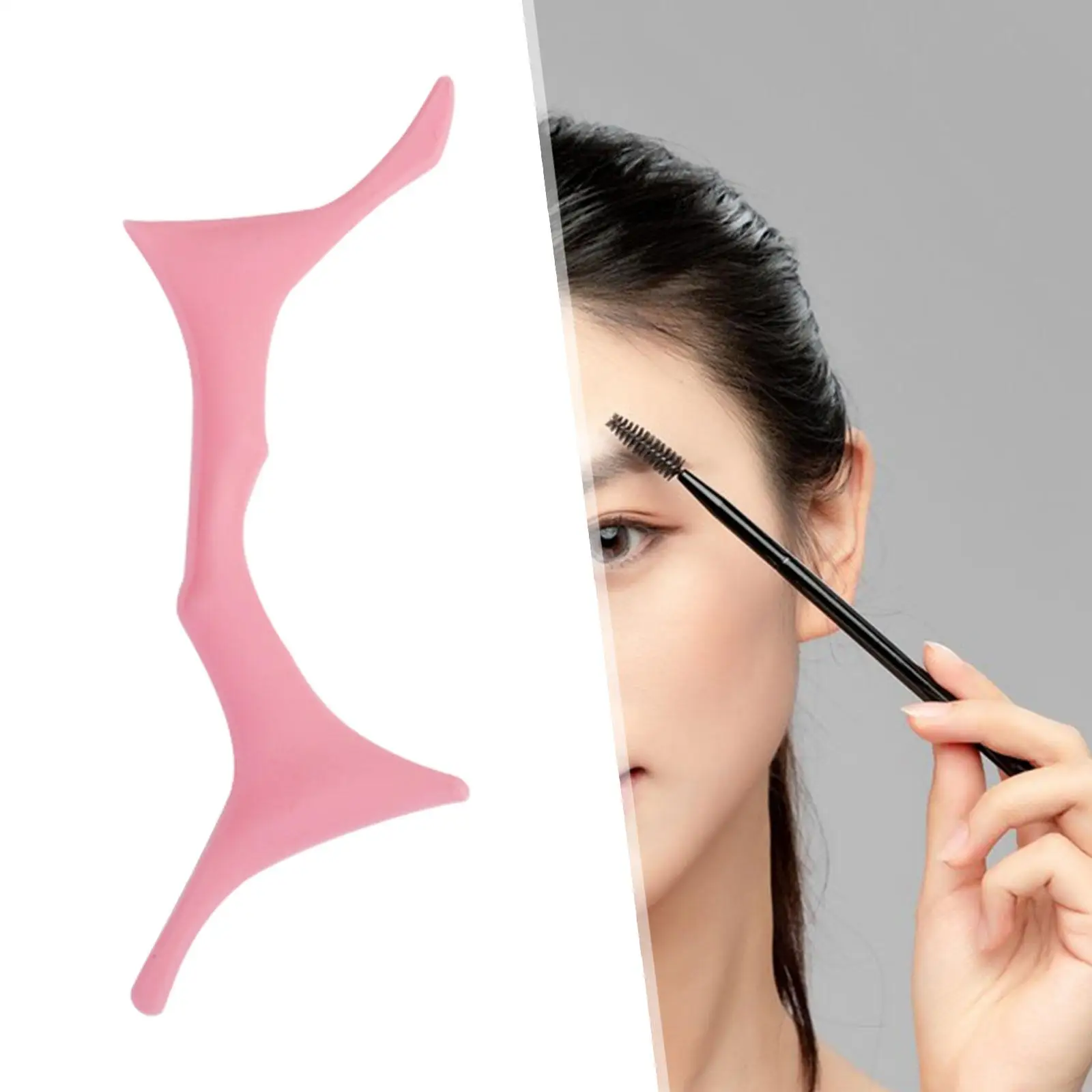 

Silicone Eyebrow Shaping Tool Eyeliner Stencil Lightweight Multifunctional for Beginners and Professional Makeup Artists