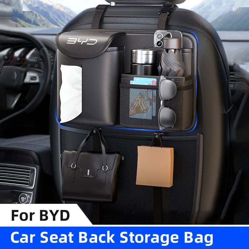 Сумка для хранения на заднем сиденье автомобиля BYD Atto3 Han Song plus Seagyll V2l Dolphin F3 E6 G3 I3