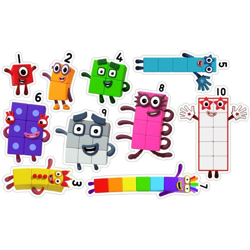 

Anime Numberblocks Sticker Cartoon Number Blocks Pattern DIY Graffiti Cup Fridge Bike Laptop Decal Decoration Kids Children Gift