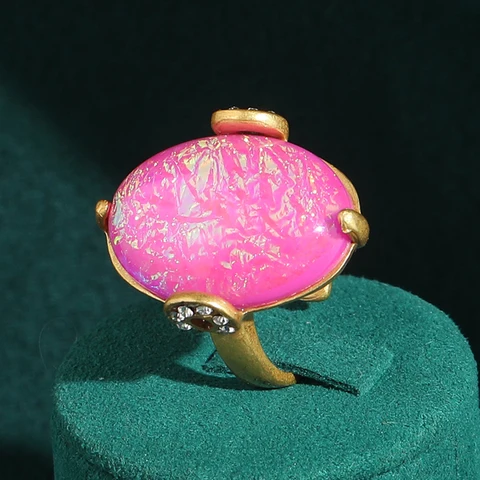 Винтажное кольцо LOVE GREEN LIVE GREEN из горного хрусталя