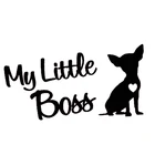 Автомобильная наклейка My Little Boss, чихуахуа, собака для грузовика, фургона, ноутбука, автомобиля, внешние аксессуары, Виниловая наклейка, 19 см * 9,5 см