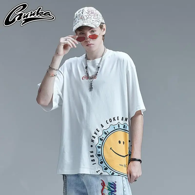 Coca-Cola Summer Fashion Trend New Couple Sports Five-point Sleeve Simple Casual Loose Comfortable Cotton T-shirt