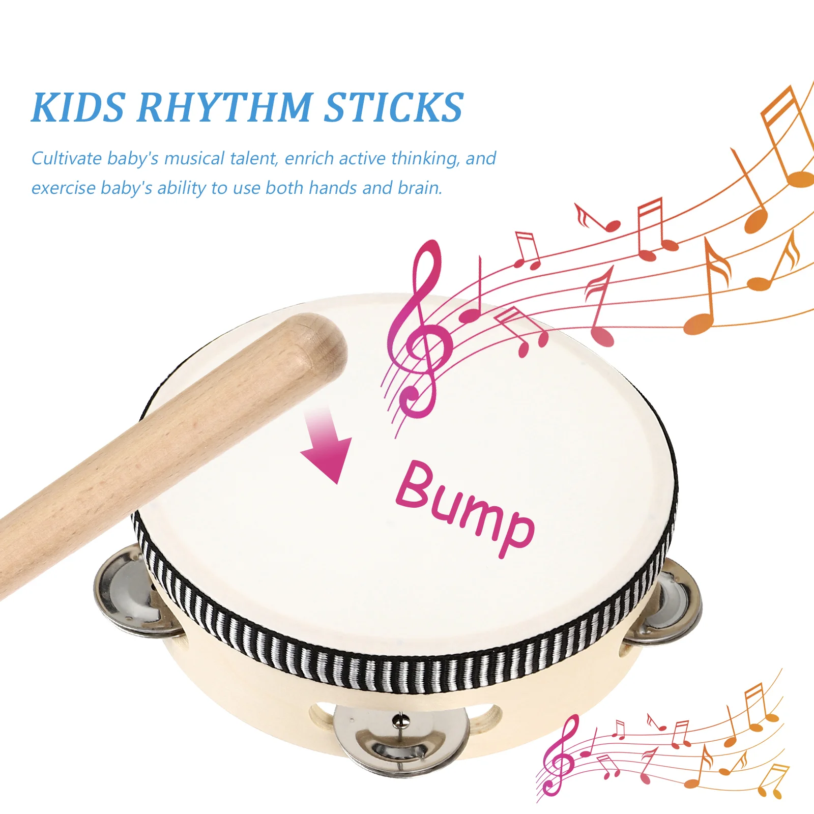 6 Pcs Toddler Music Toys Music Lummi Sticks Pound Sticks Exercise Latin Percussion Classical Wood Percussion Sticks Wood Striker enlarge