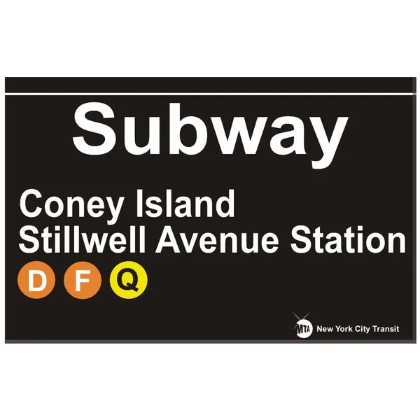 

Coney Island Stillwell Avenue New York City Subway Station Tin Sign