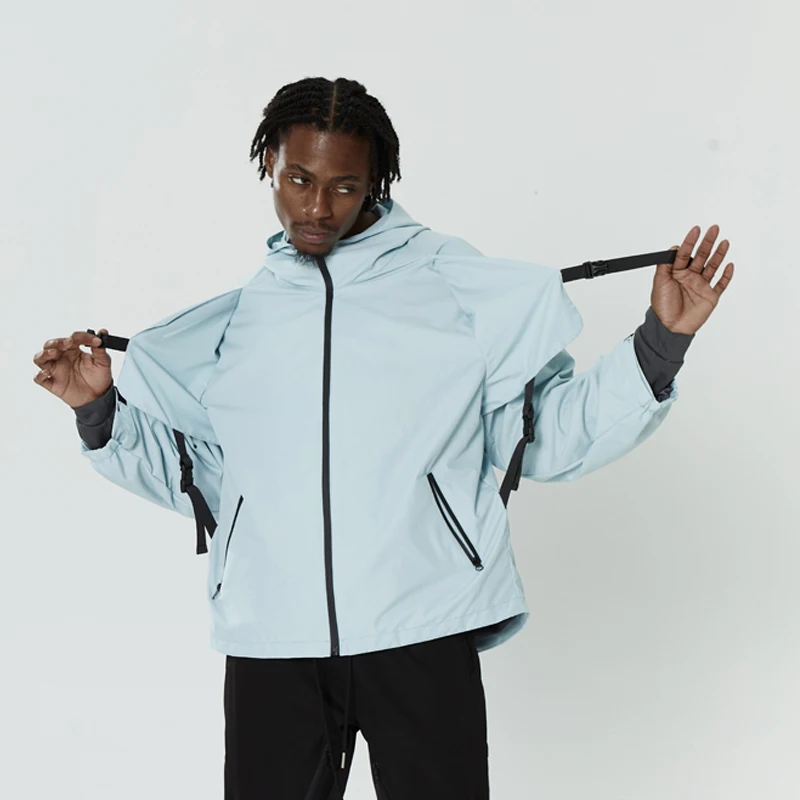 

FOAG American functional wind zipper pocket buckle jacket