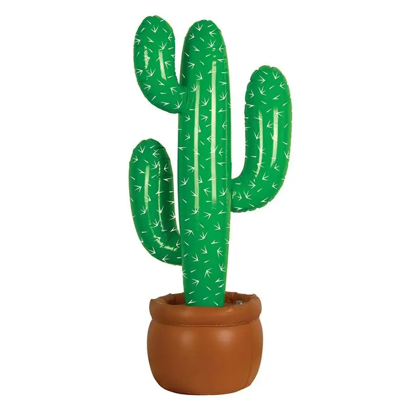 

95cm Inflatable Cactus Ballon Inflatable Tropical Plants Pot Wedding Decor For Wild West Mexican Hawaiian Theme Party Decoration