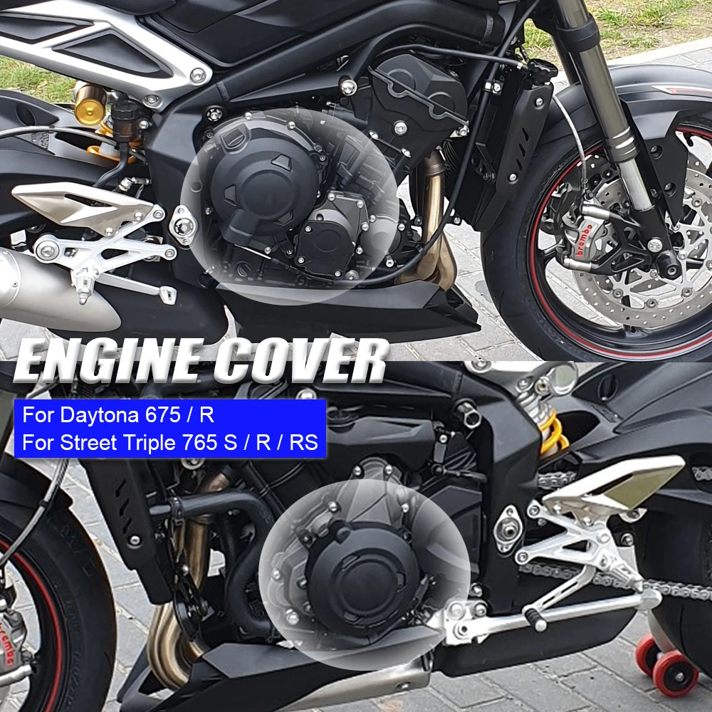 Motorcycles Accessories Engine Cover Protection Case For Daytona 675R / STREET TRIPLE 765 S R RS Engine Covers Protectors