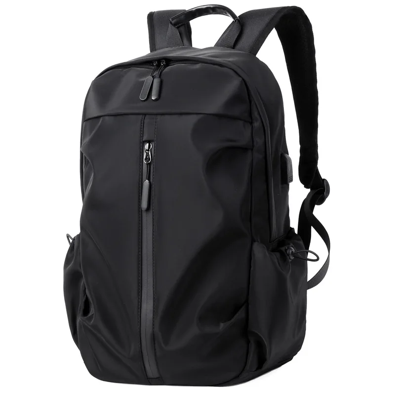

Men's Backpack Black 2022 New Nylon Waterproof Outdoor Teens Sports Bag Male USB Business Travel Package Youth School Backbag