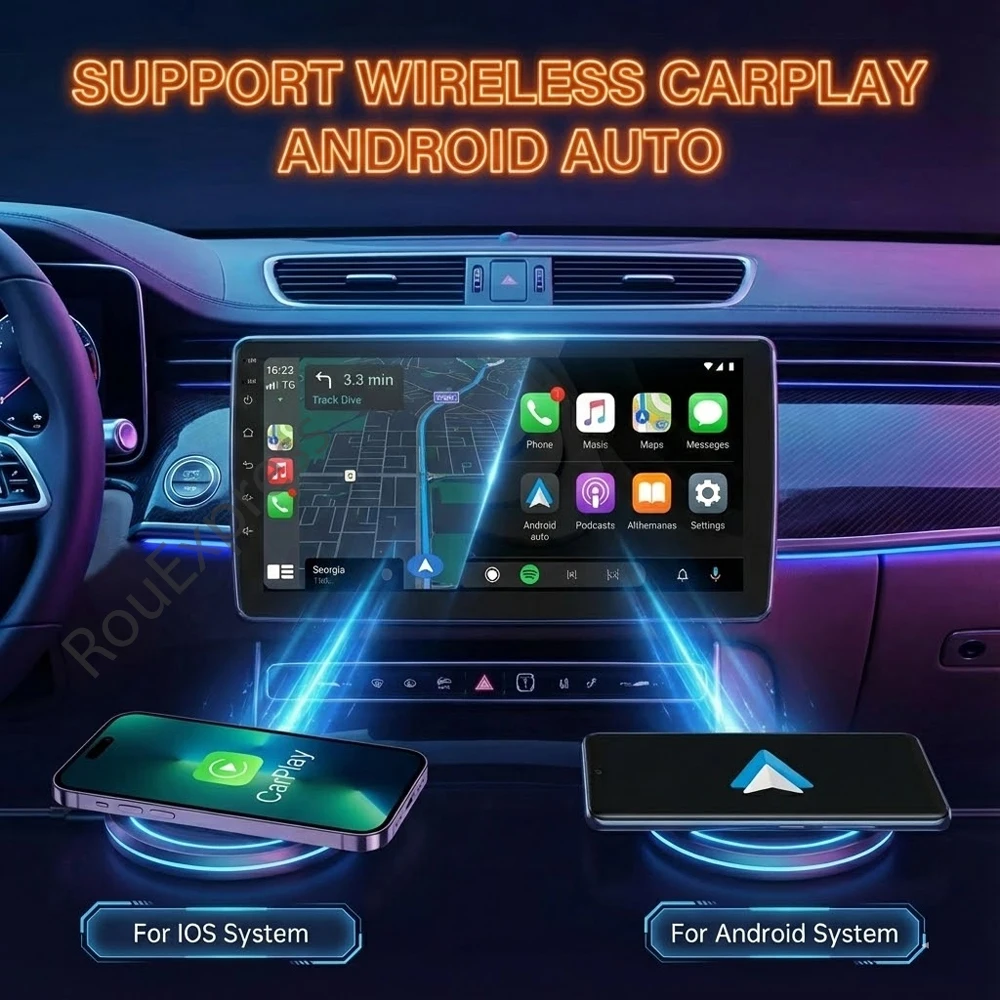 Фото Автомобильный GPS Android 16 для Ford Transit Tourneo Custom 2016-2020 авторадио стерео головное устройство без 2din DVD QLED экран видеорегистратора 5G №4