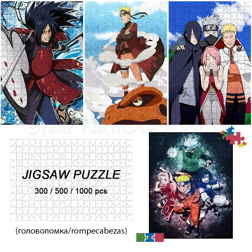 Пазл Итачи Учиха Мадара Пазлы Наруто Мультяшные настольные игры в японском стиле