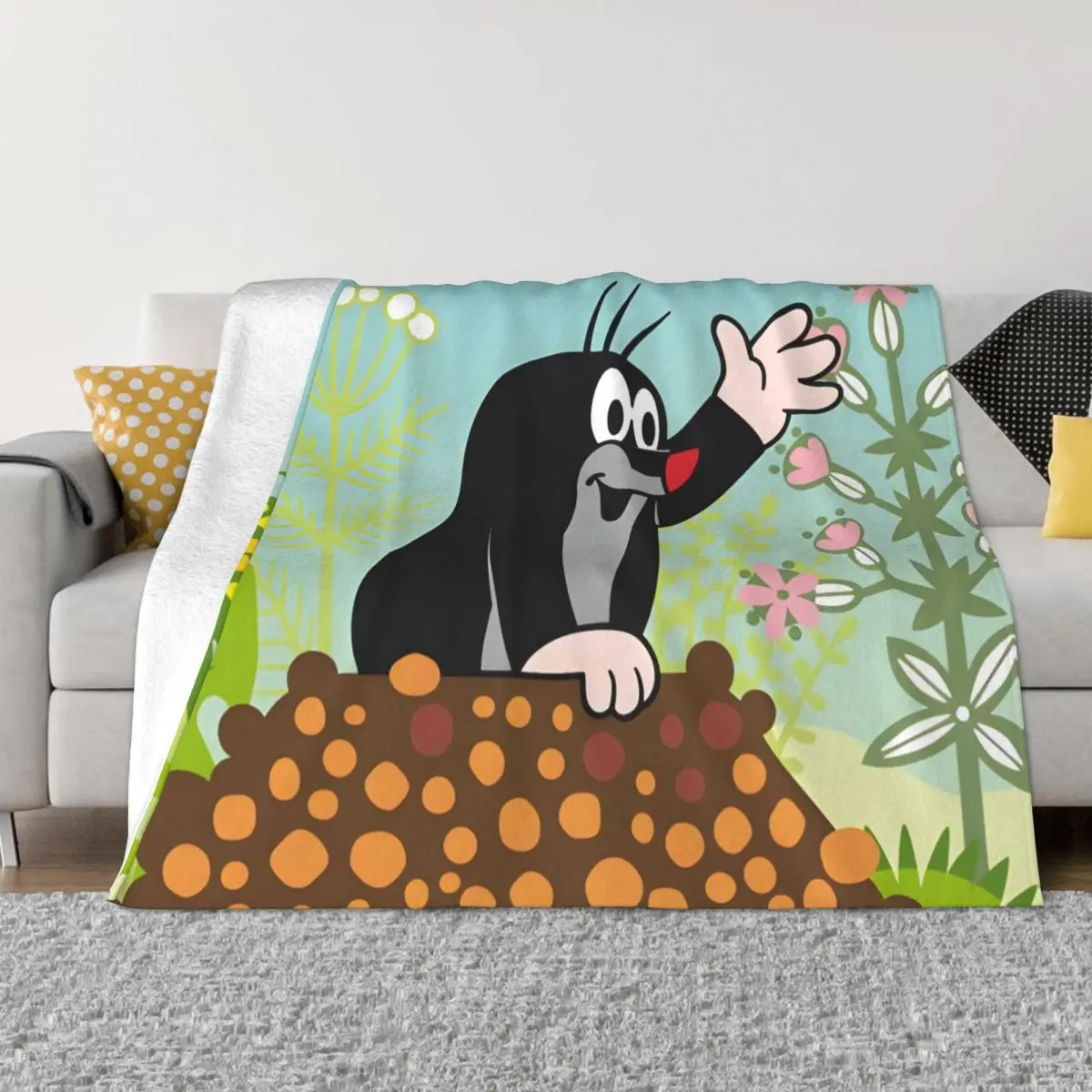 

Мягкое Фланелевое покрывало с изображением Кротов Krtek