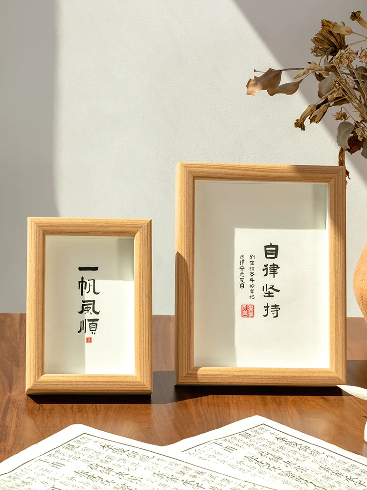 

Стол с рамой из массива дерева, сушеные цветы, рамка для образцов ручной работы, каллиграфия, каллиграфия и картина, подвесная рамка для стен...