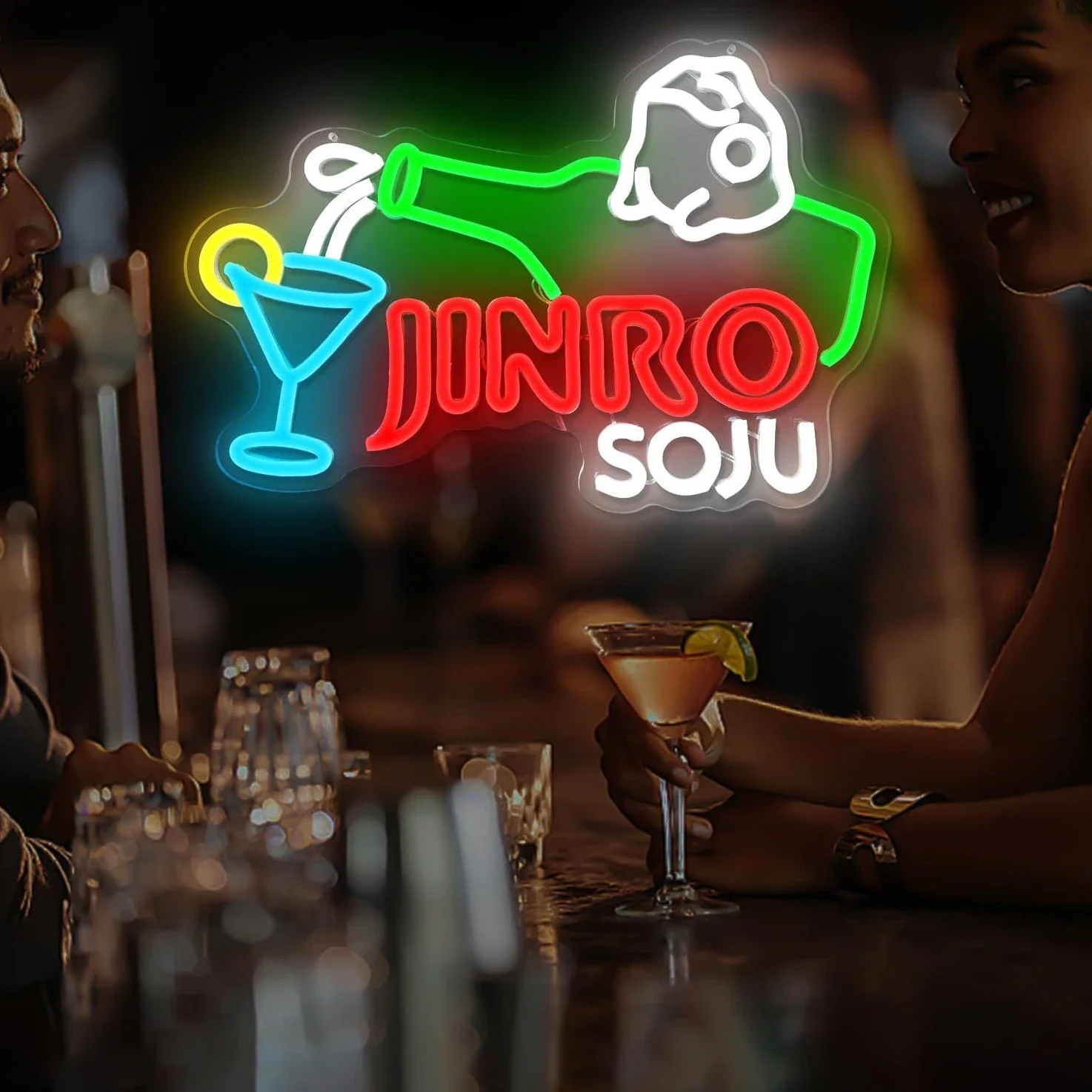 Неоновая Вывеска Soju Для Декора Стен Регулируемая Яркость Подходит Спальни