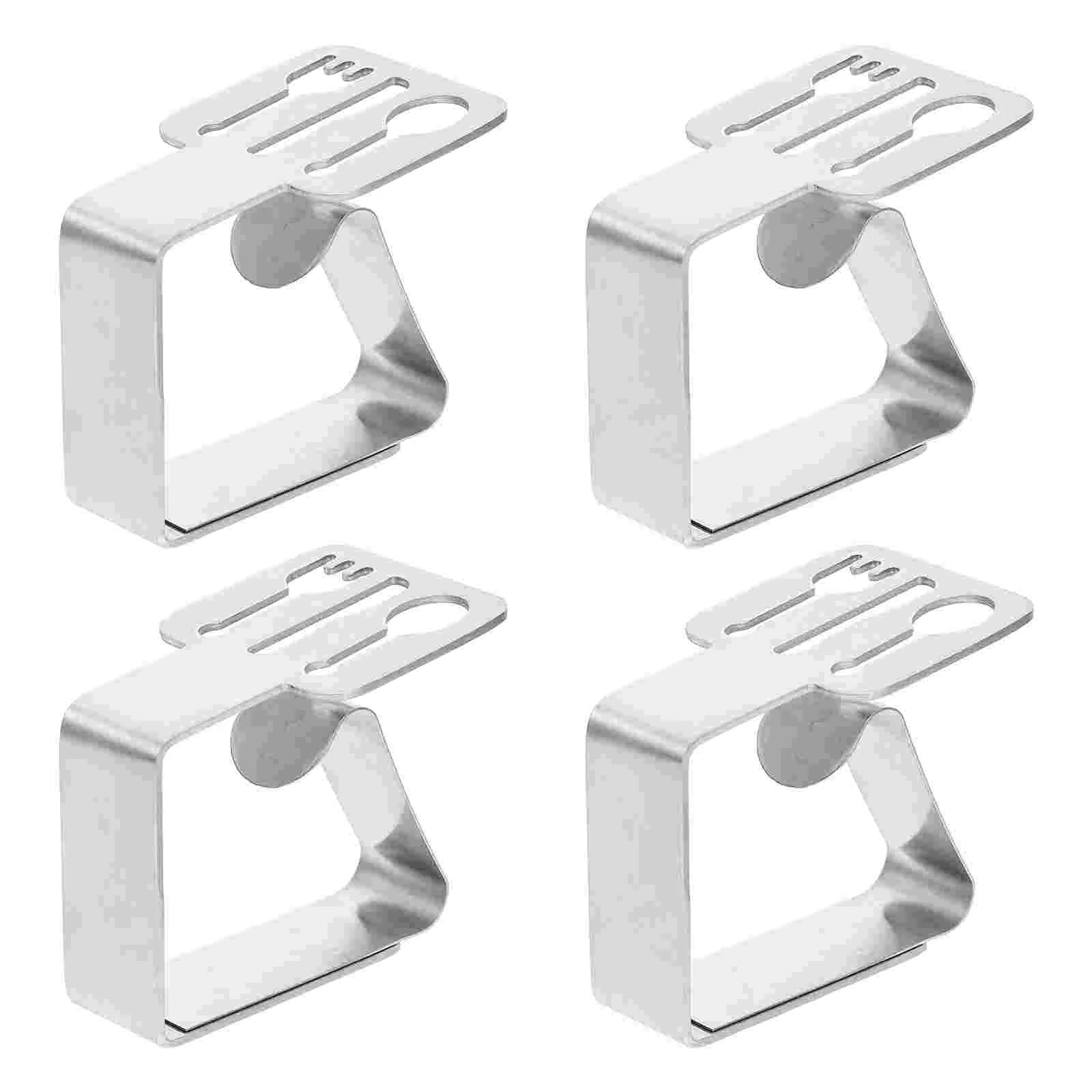 

6 Pcs Durable Stainless Steel Tablecloth Clips Table Cloth Clamps Holders (Silver)