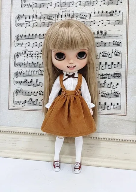 

Платье для куклы 30 см, модная одежда на бретельках, юбка, костюм для куклы Барби licca ob 24, blythe, аксессуары, детские игрушки, лучший подарок для д...