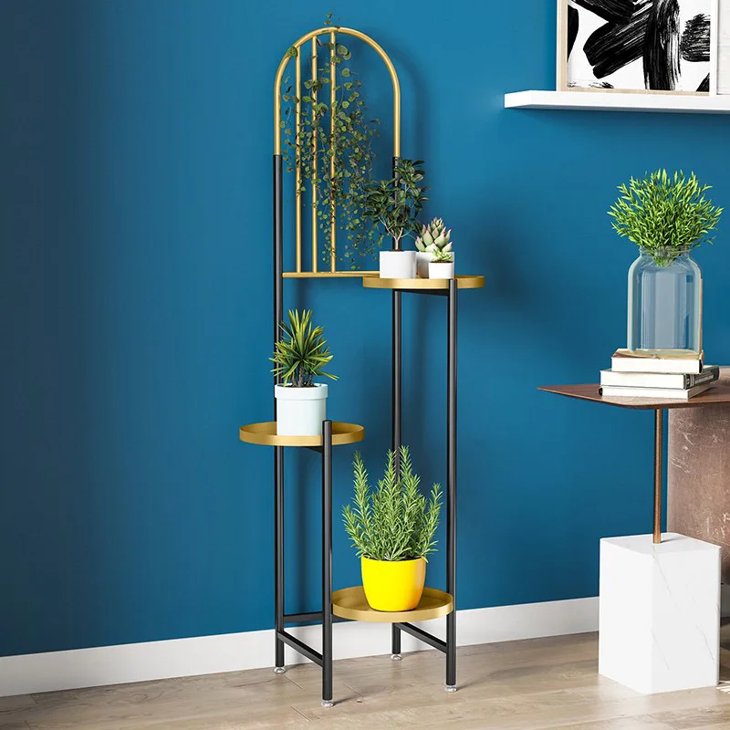 Роскошный светлый железный стеллаж в скандинавском стиле для интерьера гостиной