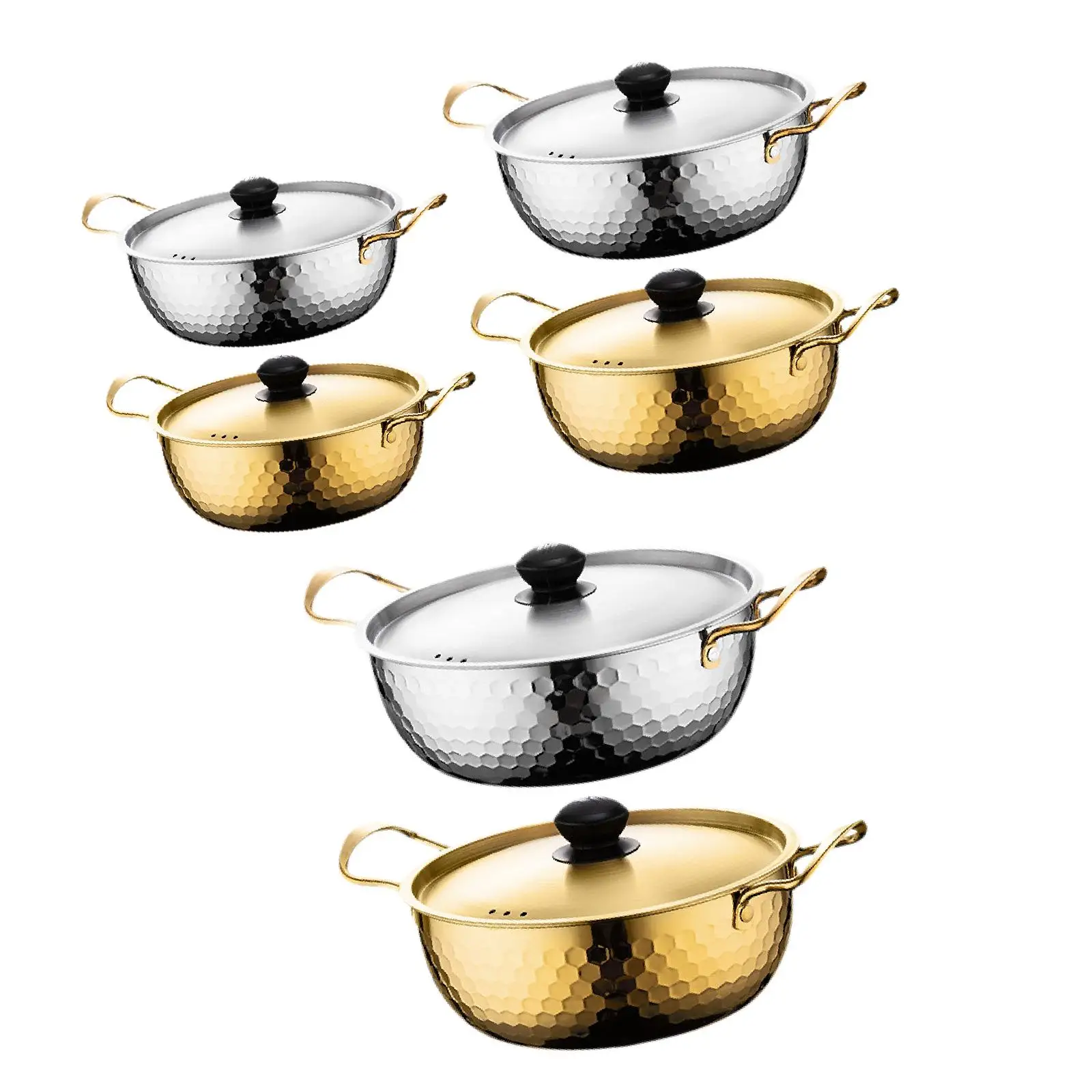 Корейский Стиль Нержавеющая Сталь Рамен Кастрюля Быстрый Нагрев Индукционная