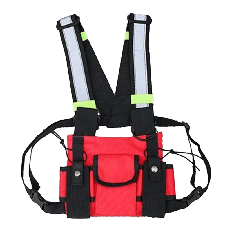 

Регулируемая полностью Светоотражающая полоса внутренней связи, беспроводная нагрудная сумка для пейджеров, тактический жилет для страйкбола, военной тренировки, охоты, 63HD