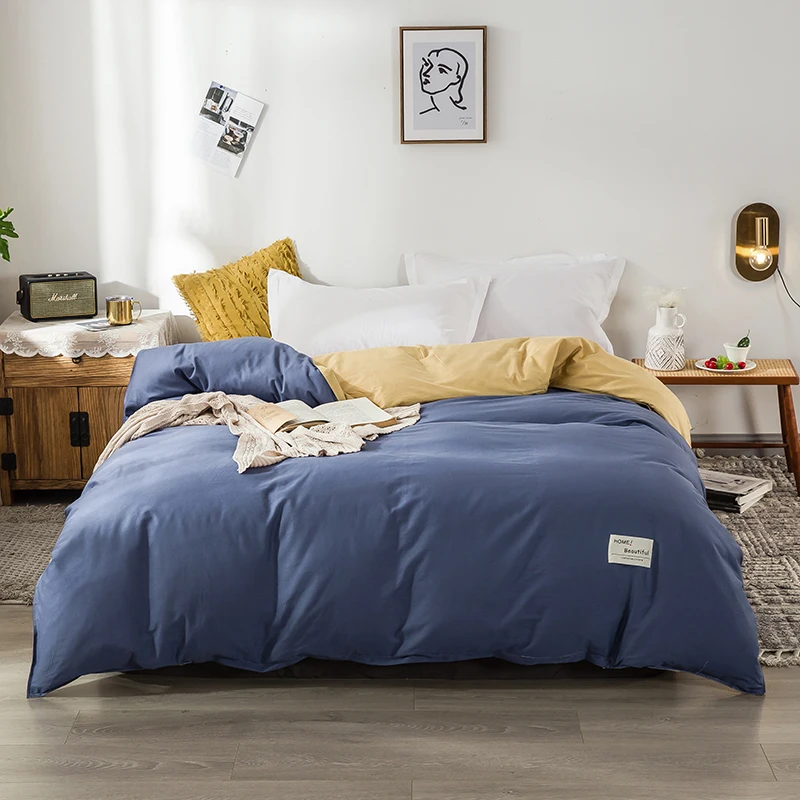 

240x220cm Full King Queen Twin Size High Quality Solid Color Duvet Cover 100% Cotton Quilt Cover 1 pcs Comforter Bedding Set
