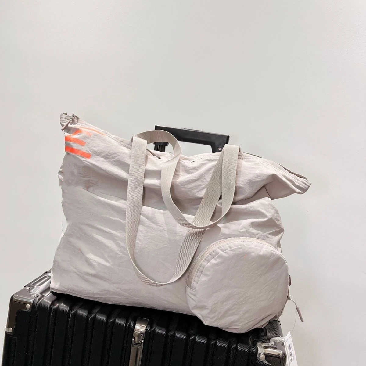 With Logo 30L Travel Shoulder Bags Packable Large Tote Bag Portable Hand Storage Pack Casual Large Capacity Waterproof Handbag