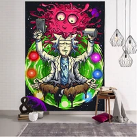cartoon animal character tapestry wall hanging 3d printing psychedelic witchcraft mysterious aesthetics room home decor