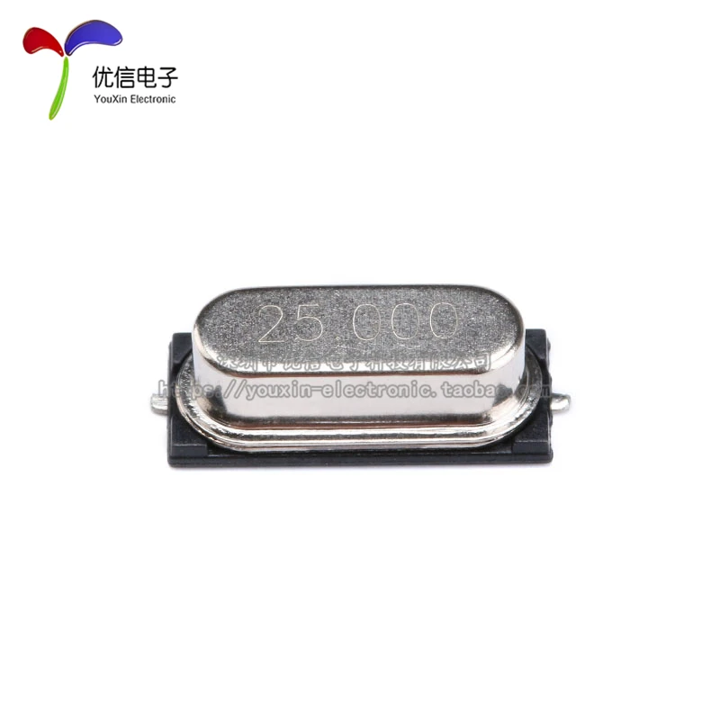 

10 шт./лот SMD 49SMD Тип кристалл 25 МГц Пассивный кристалл 20 пФ ± 20 стр./мин 25 М кварцевый генератор