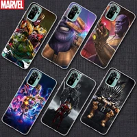 case for xiaomi redmi note 9s 8 11 7 9 10 pro 10s 11s note 9 s 8pro k40 capa clear back soft cover bad guy thanos avengers hands