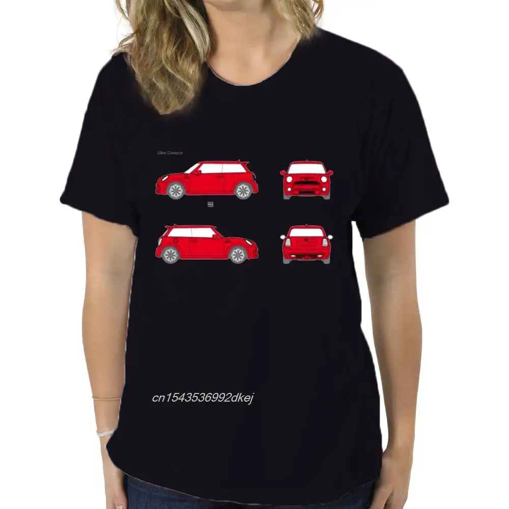 

Mens Mini Cooper Blueprint T-Shirt John Cooper Works Colour Print Roadster Light