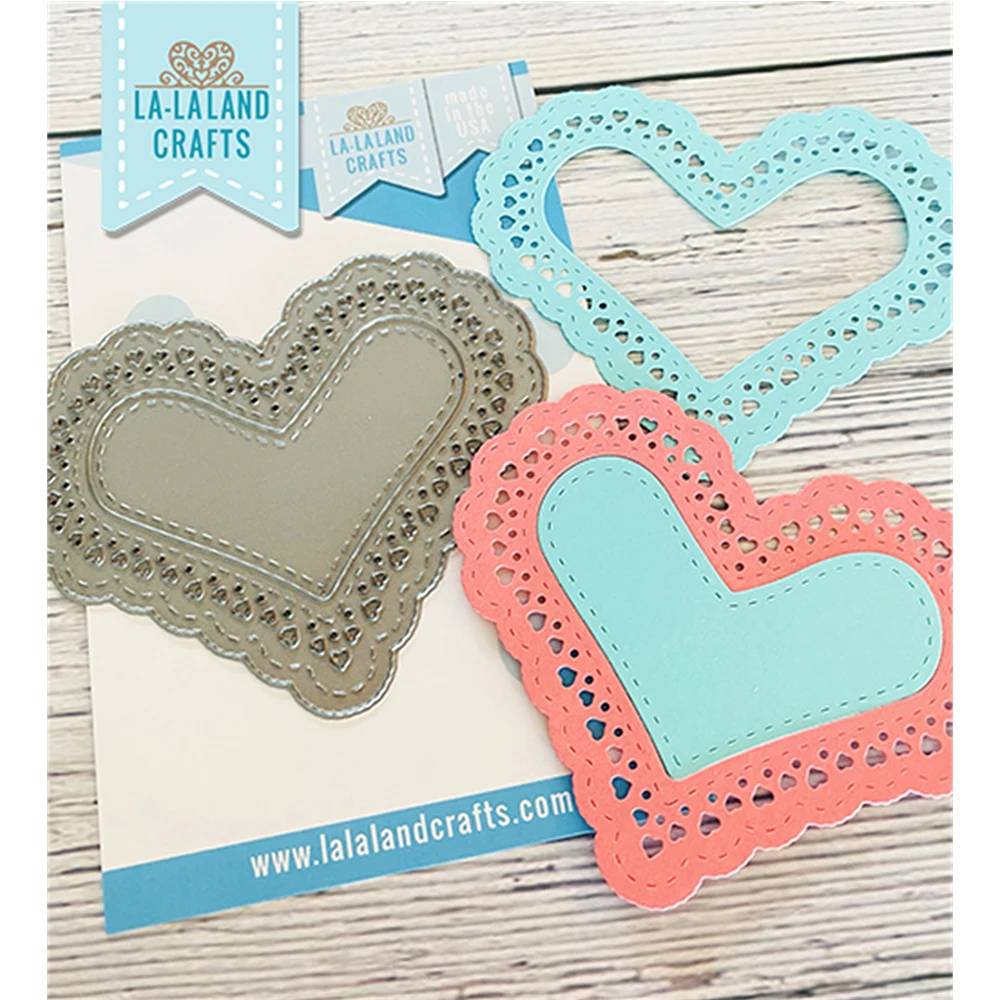 

2022 Newest Heart Doily Metal Cutting Dies Diy Greeting Card Handmade Molds Scrapbook Diary Decorate Stencil Embossing Template