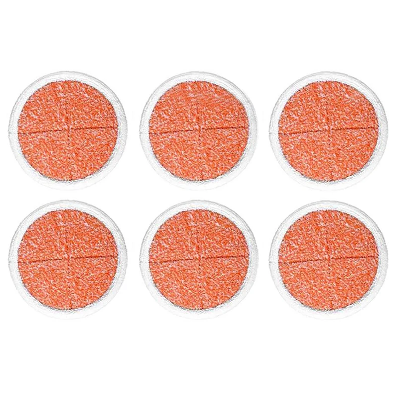 

6 Packs Heavy Scrub Mop Pads Replacement For Bissell Spinwave 2039A 2124 Powered Hard Floor Mops