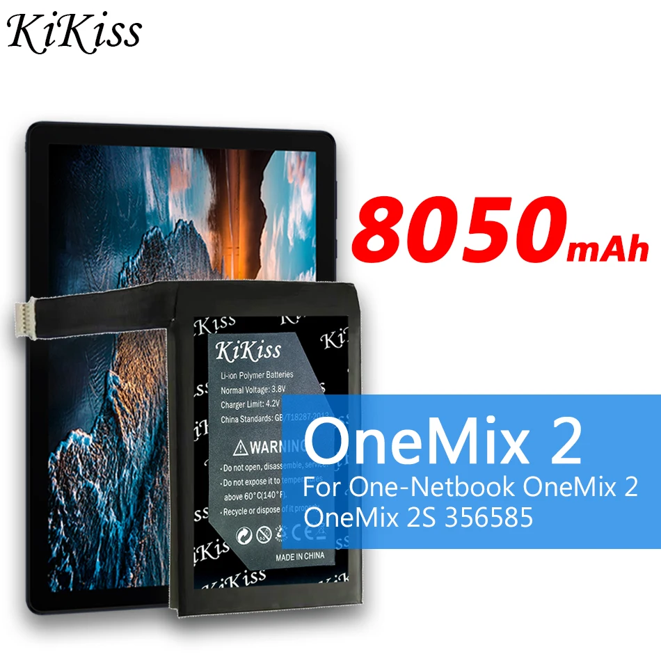 

8050mAh KiKiss Rechargeable Battery For One-Netbook OneMix 2 OneMix 2S 356585 Notebook Li-ion Bateria