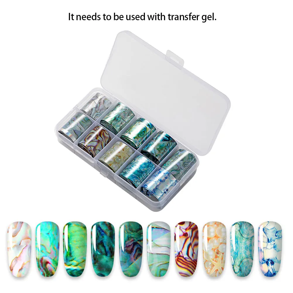 

Design Colorful Accessories Fake Transfer Foil Nail Sticker Decals Home Full Wrap Art Decor Salon Manicure DIY Flower Print